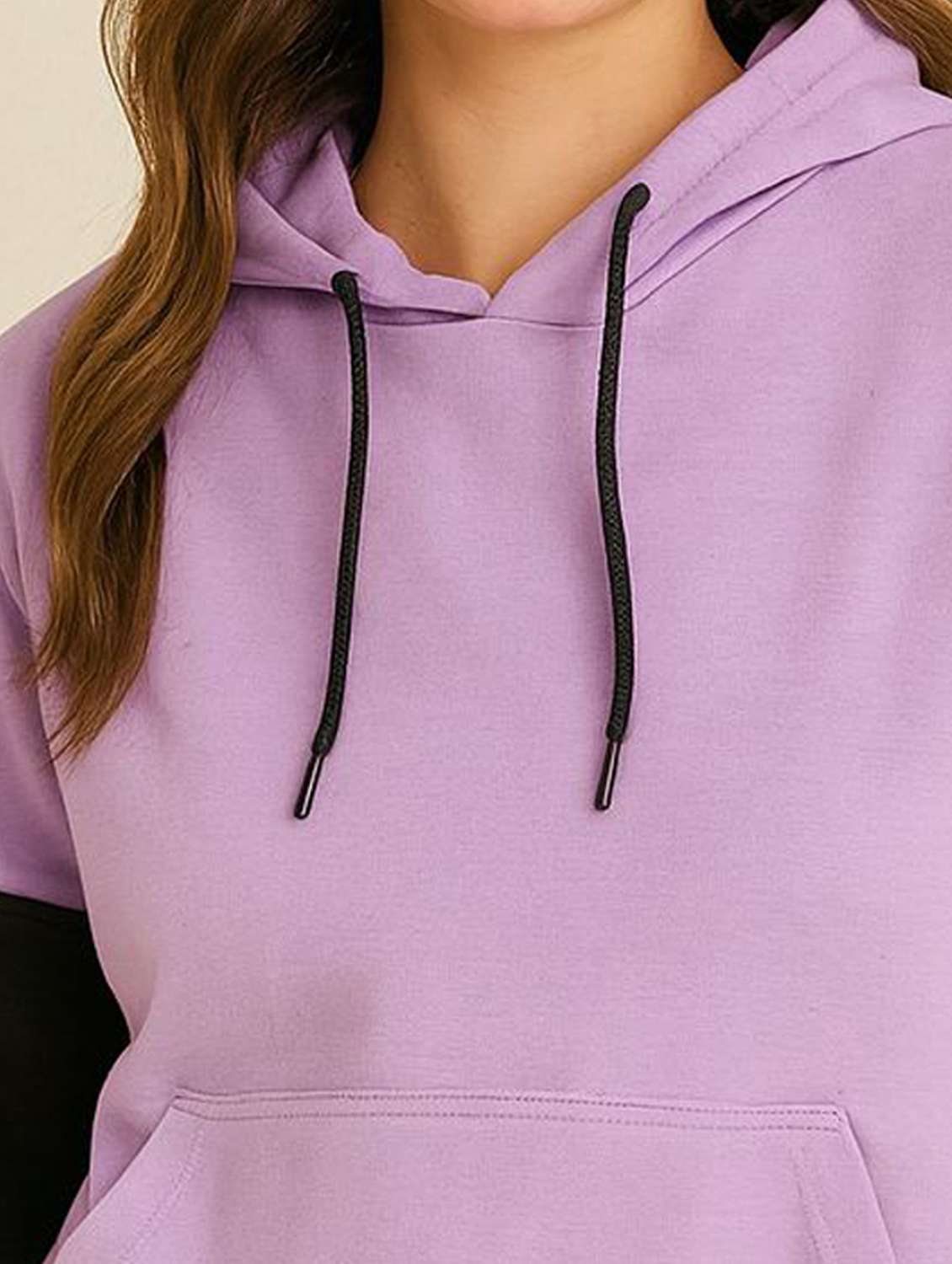 women color block long sleeve hooded sweatshirt - 22157065 - Standard Image - 4