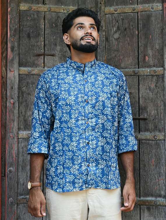 men printed long sleeve regular fit casual shirt - 22157075 -  Standard Image - 1