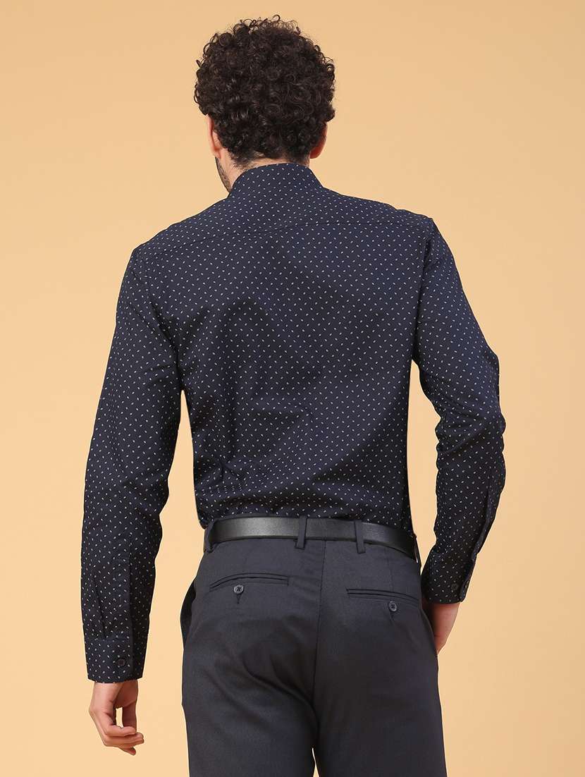 men printed long sleeve slim fit formal shirt - 22157082 -  Standard Image - 4