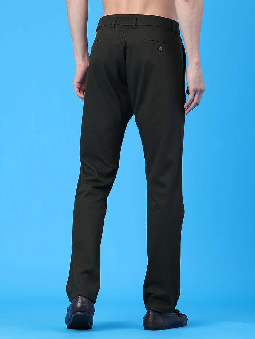 men solid mid rise chinos casual trouser - 22157100 -  Standard Image - 4