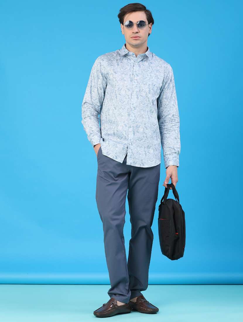 men solid mid rise chinos casual trouser - 22157102 -  Standard Image - 4