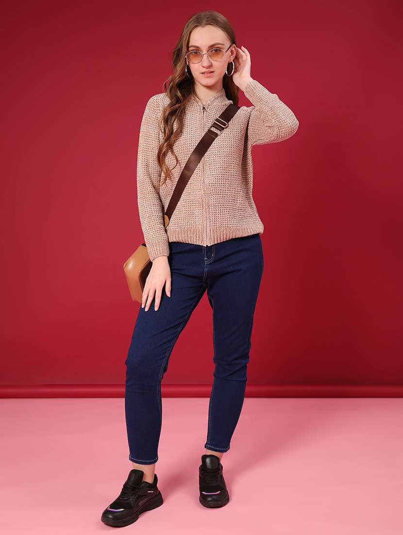 women self designed long sleeve hooded sweatshirt - 22157115 -  Standard Image - 4