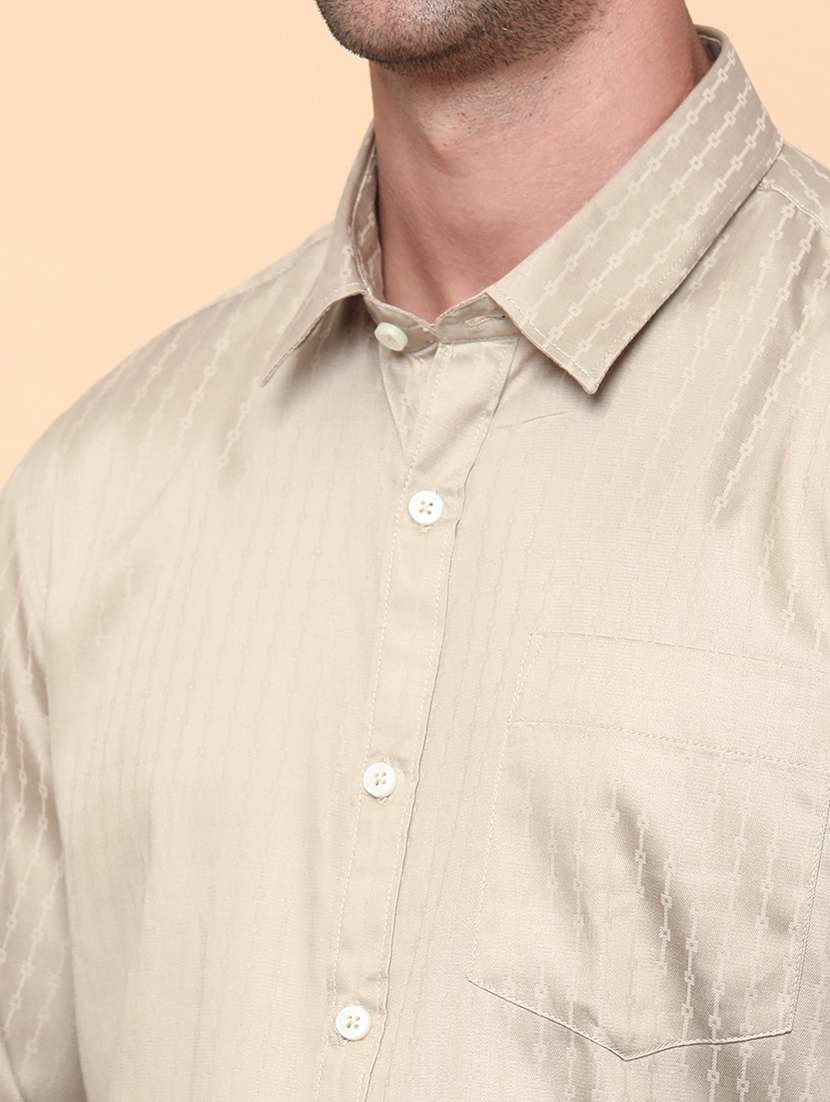 men self design long sleeve regular fit formal shirt - 22157139 -  Standard Image - 1