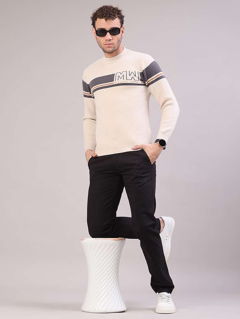 men solid mid rise slim fit casual chino - 22157144 -  Standard Image - 4