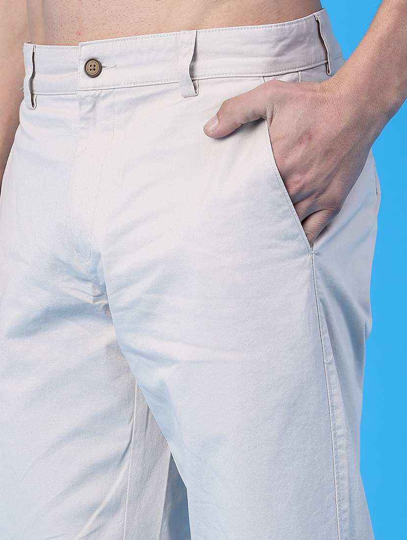 men solid mid rise chinos casual trouser - 22157145 -  Standard Image - 4