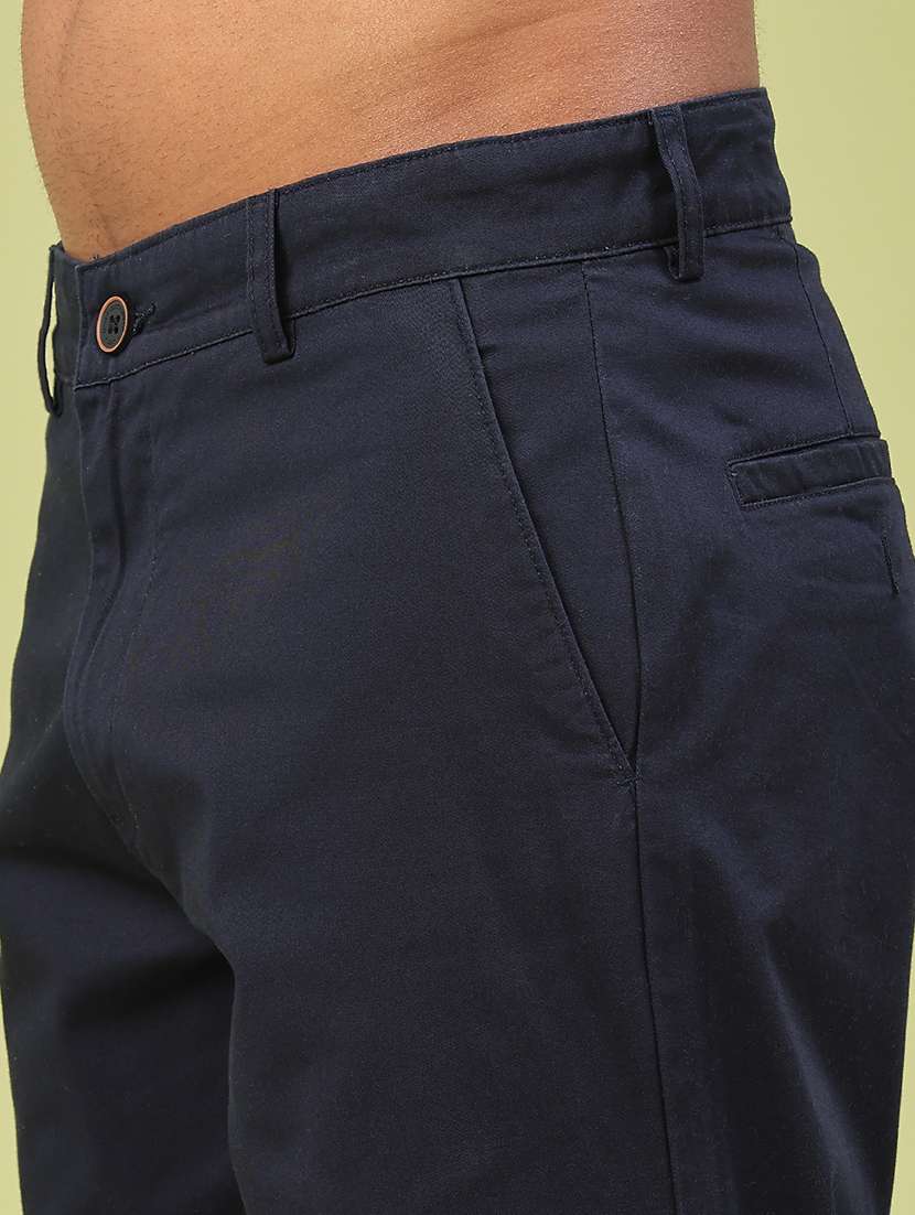 men solid mid rise chinos casual trouser - 22157146 -  Standard Image - 1