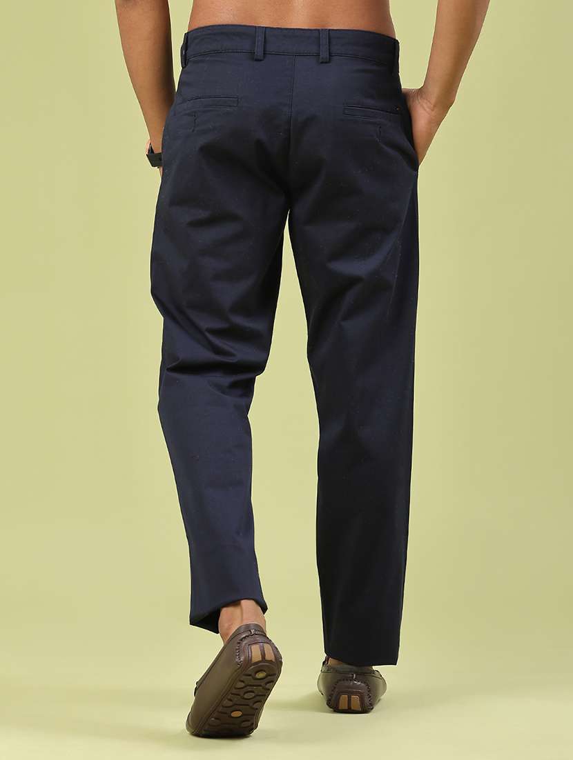 men solid mid rise chinos casual trouser - 22157146 -  Standard Image - 4