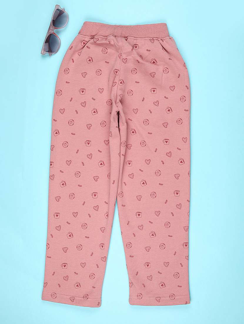 girls printed mid rise track pant - 22157166 -  Standard Image - 1