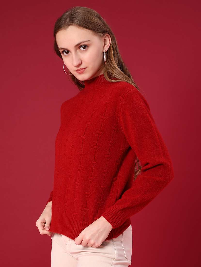 women self designed long sleeve pullover - 22157196 -  Standard Image - 1