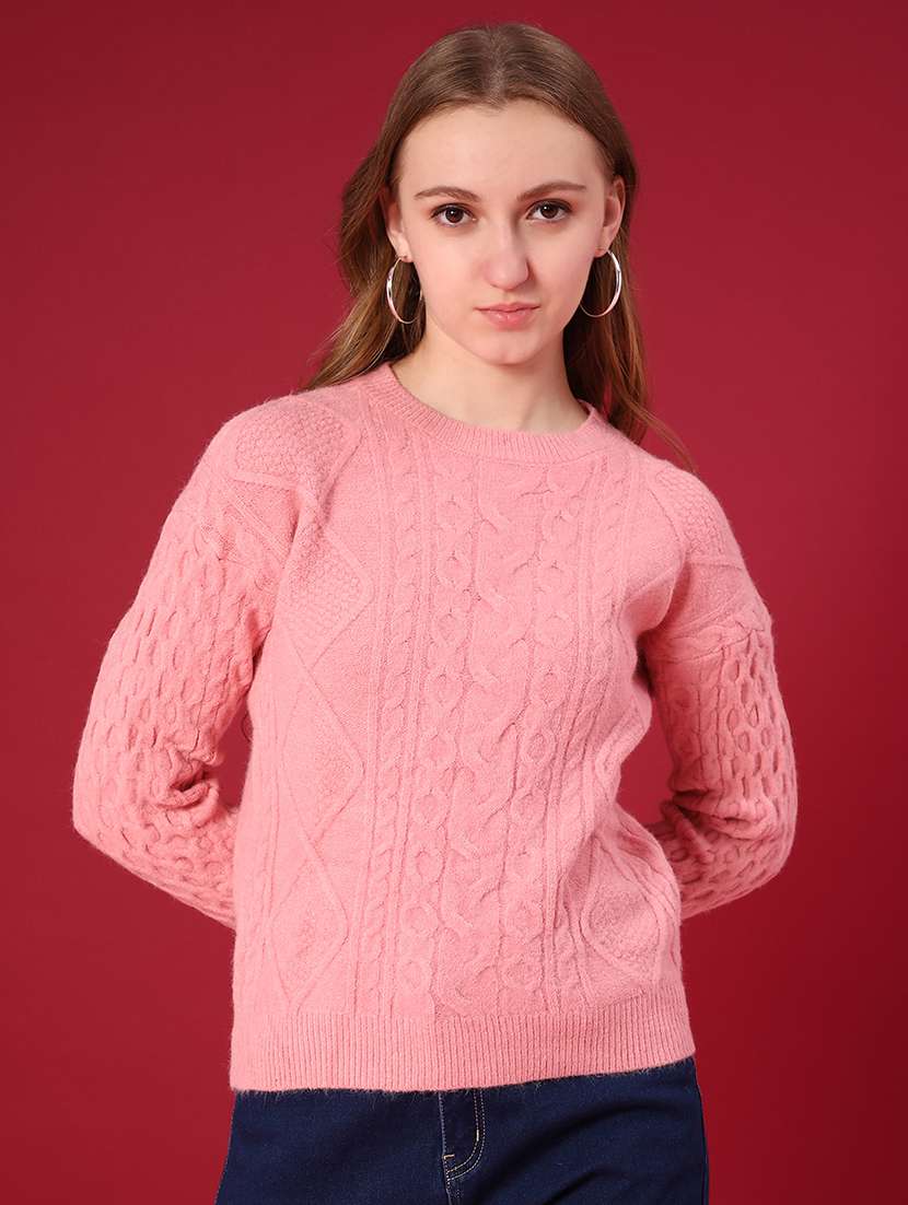 women self design long sleeve pullover - 22157200 -  Standard Image - 1