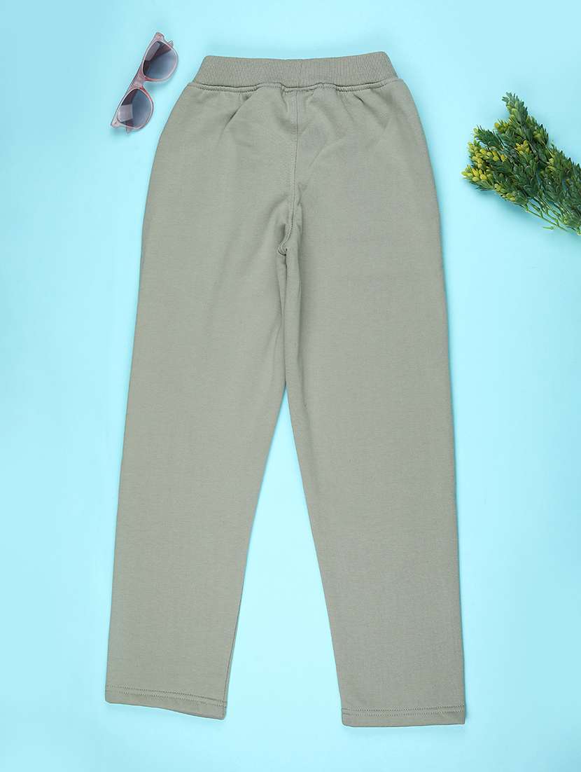 girls solid mid rise track pant - 22157212 -  Standard Image - 1
