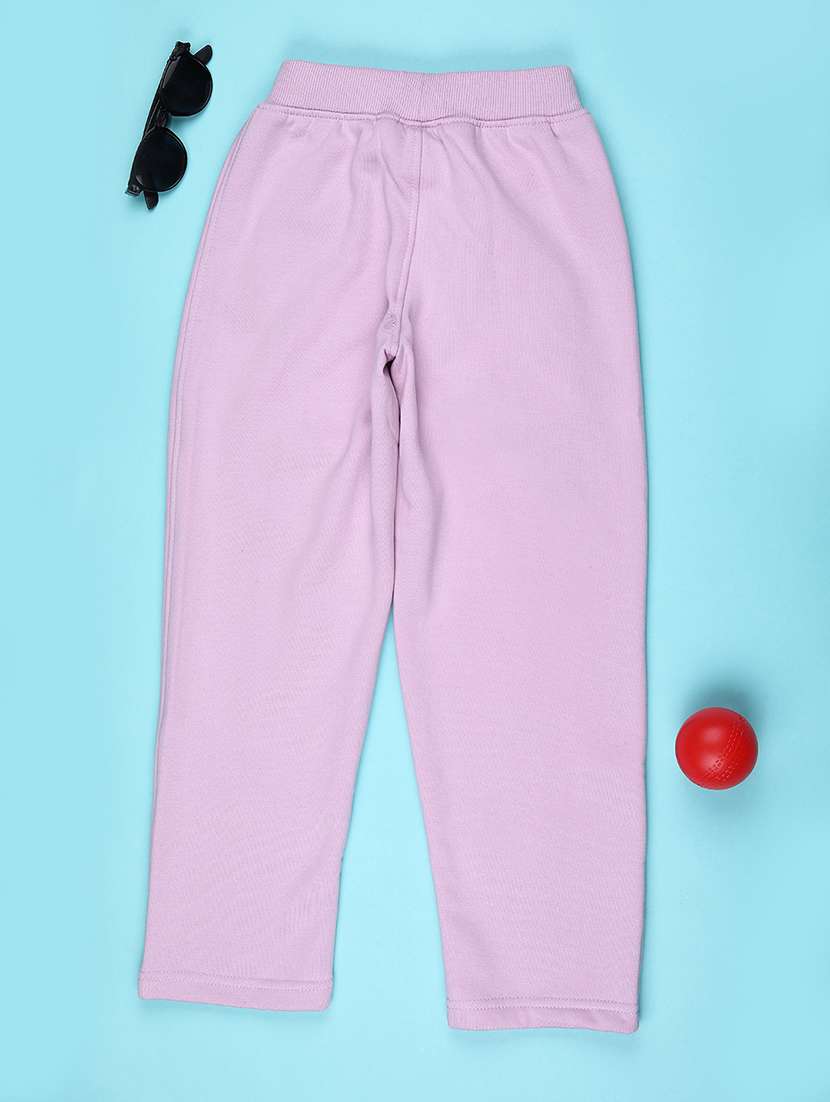 girls solid mid rise track pant - 22157219 -  Standard Image - 1