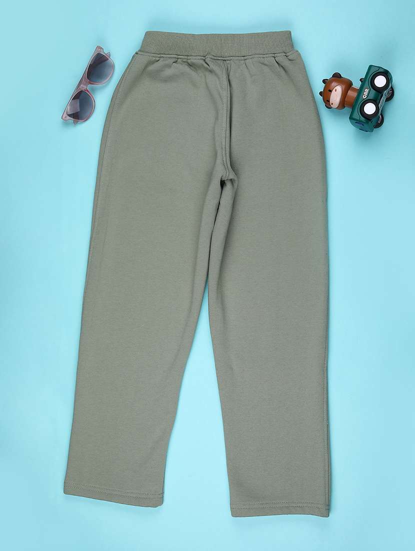 girls solid mid rise track pant - 22157220 -  Standard Image - 1