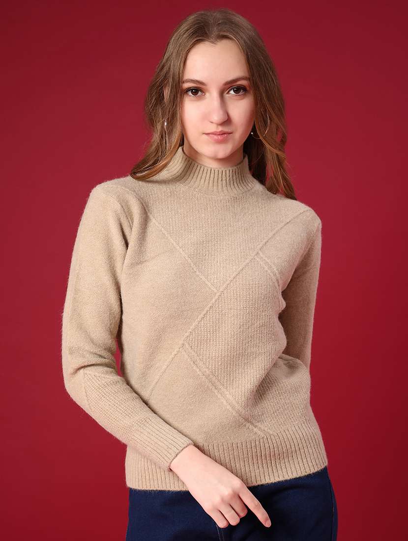 women self design long sleeve pullover - 22157255 -  Standard Image - 1