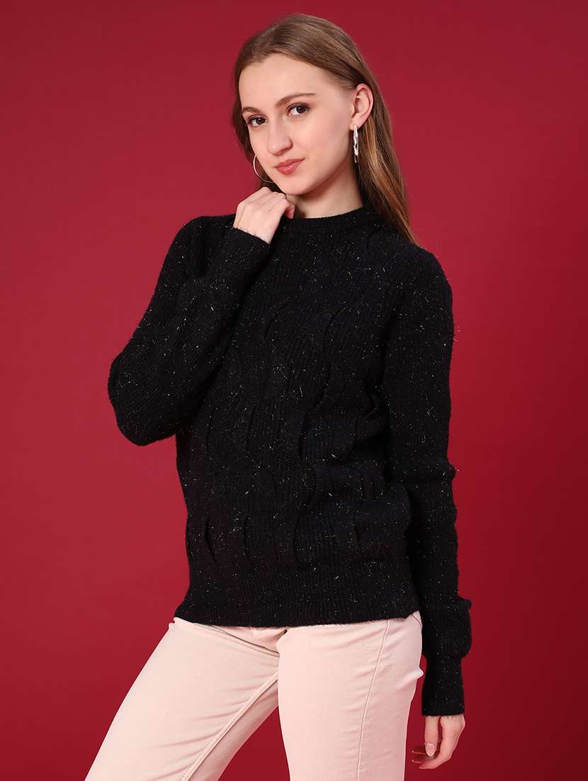 women self designed long sleeve pullover - 22157257 -  Standard Image - 1