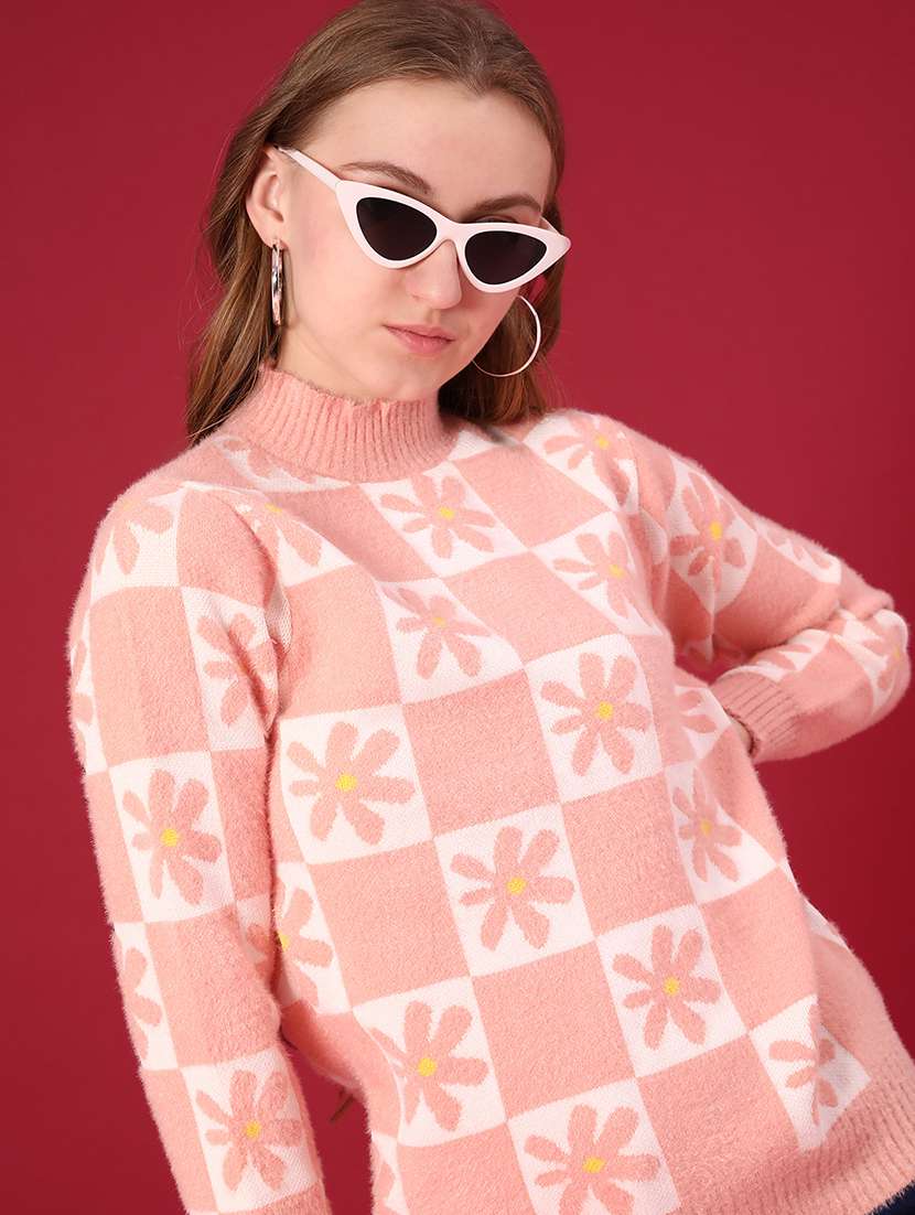 women self design long sleeve pullover