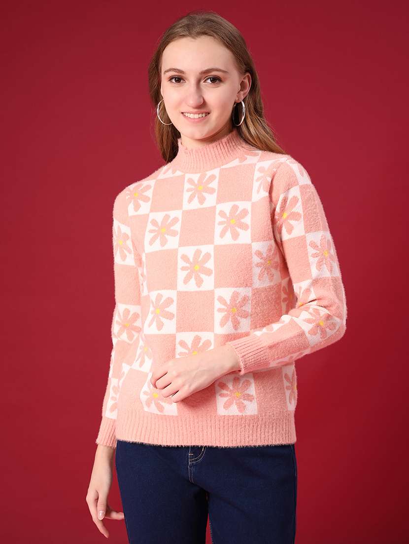 women self design long sleeve pullover - 22157314 -  Standard Image - 1