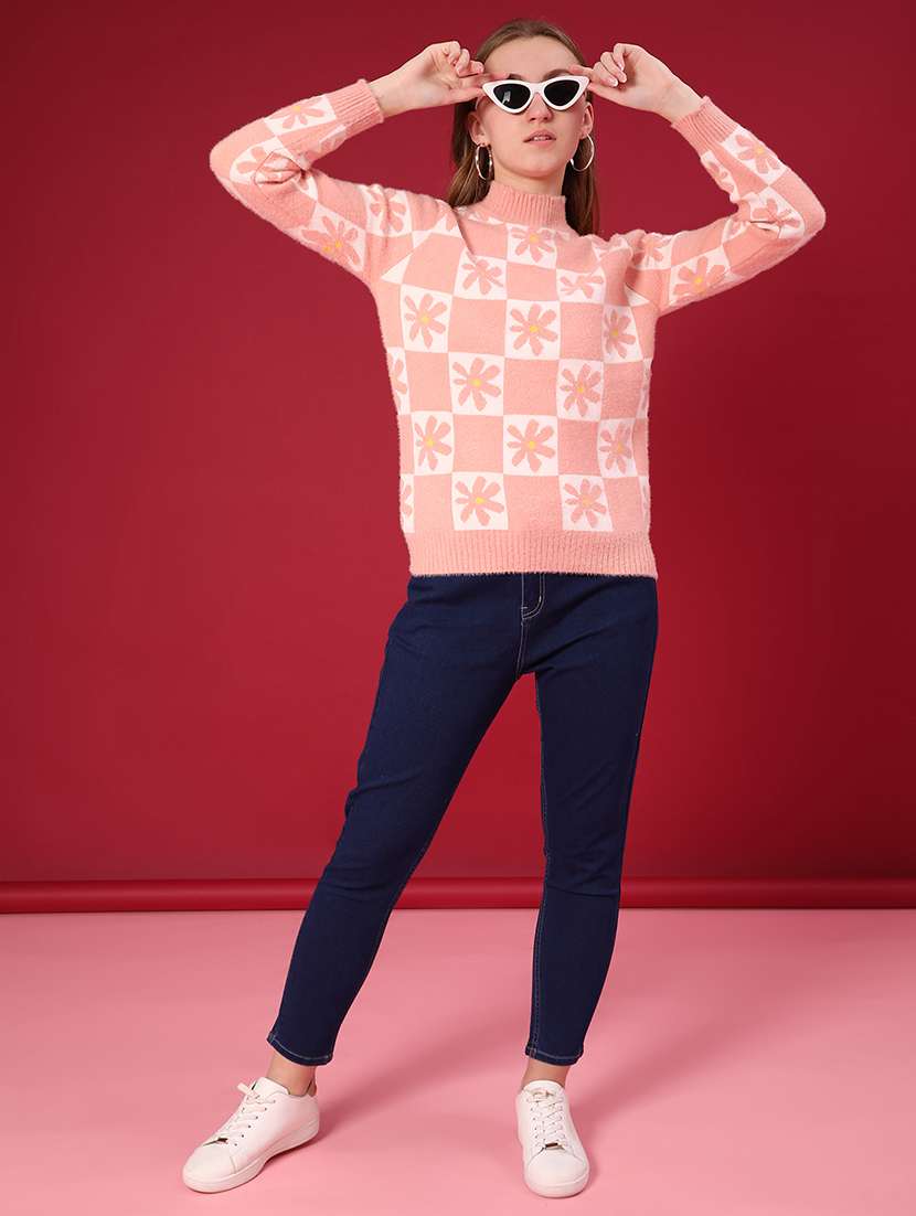 women self design long sleeve pullover - 22157314 -  Standard Image - 4