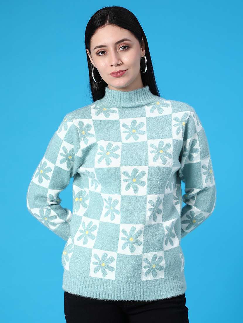 women self design long sleeve pullover - 22157385 -  Standard Image - 1