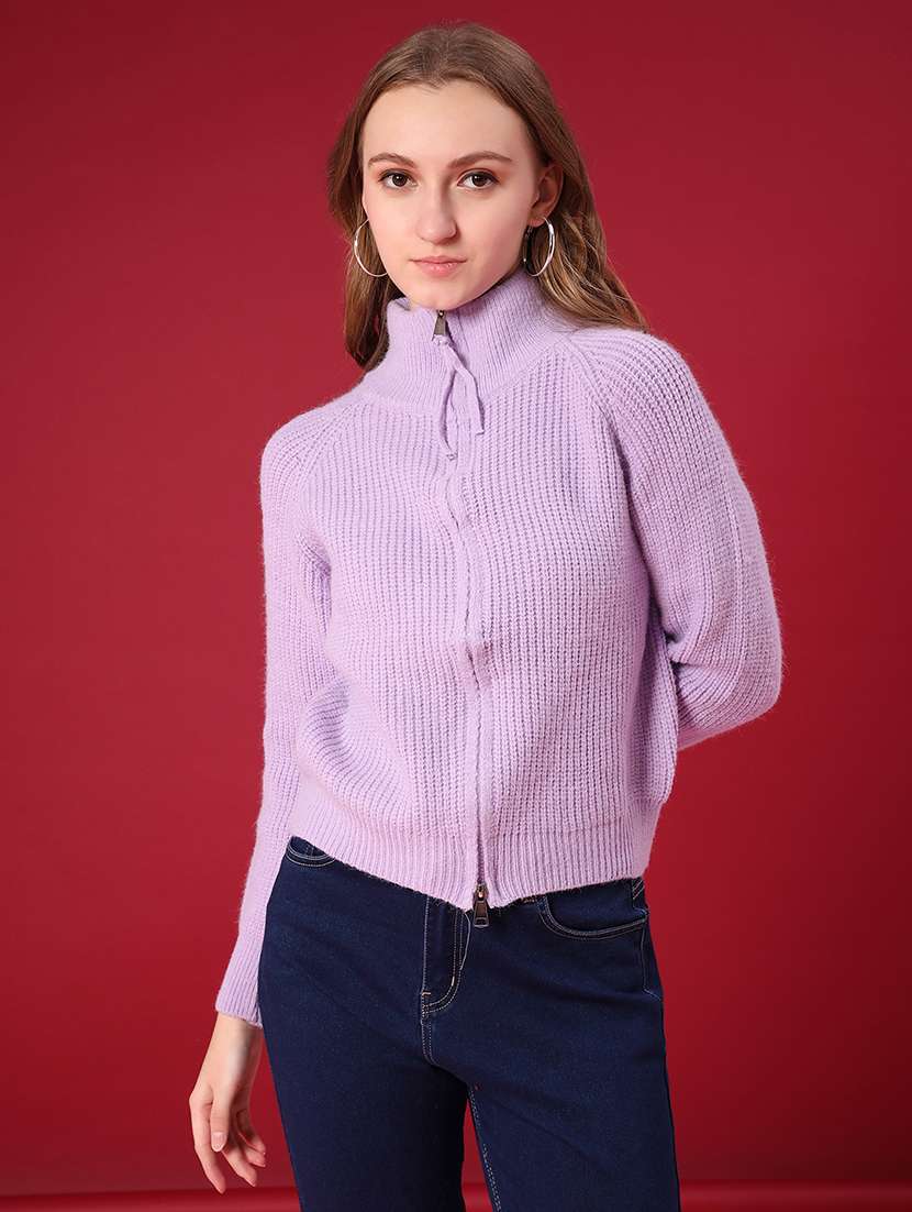 women self design long sleeve cardigan - 22157441 -  Standard Image - 1