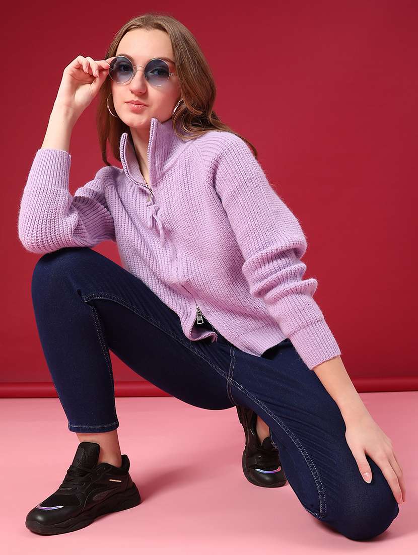 women self design long sleeve cardigan - 22157441 -  Standard Image - 4