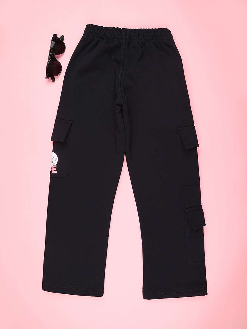 girls plain mid rise regular fit cargo - 22157679 -  Standard Image - 1