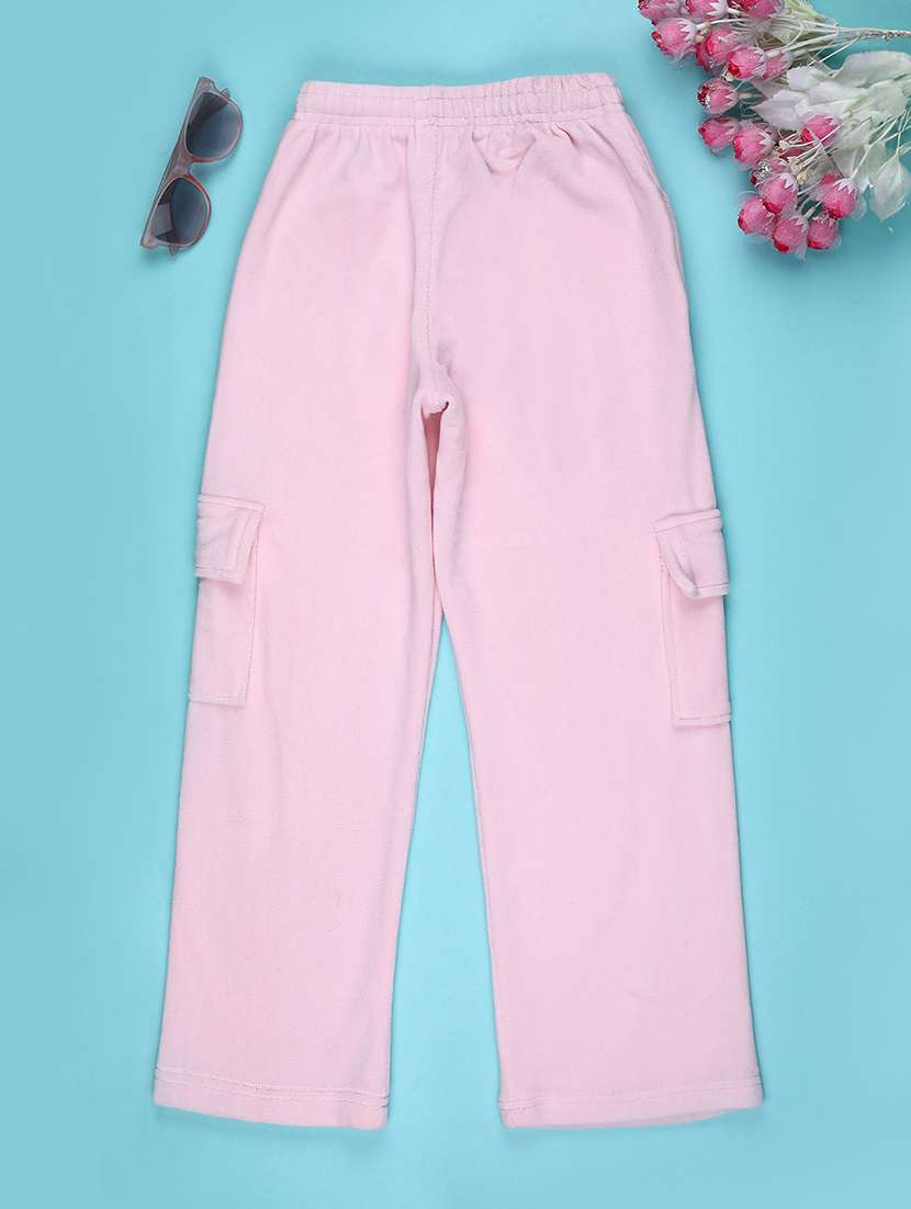 girls plain mid rise regular fit cargo - 22157682 -  Standard Image - 1