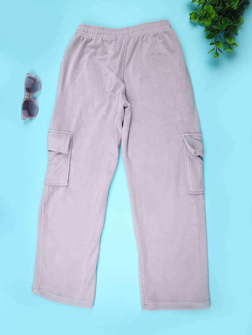 girls solid mid rise cargo - 22157684 -  Standard Image - 1