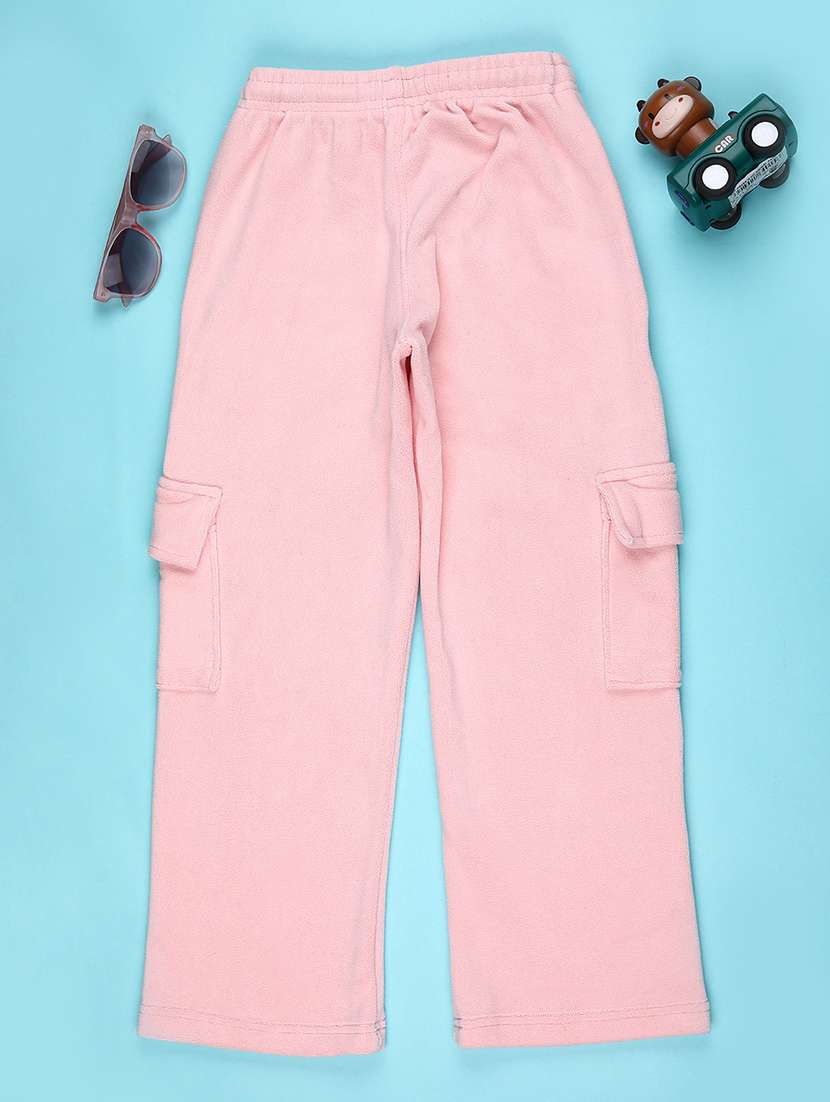 girls solid mid rise cargo - 22157685 -  Standard Image - 1