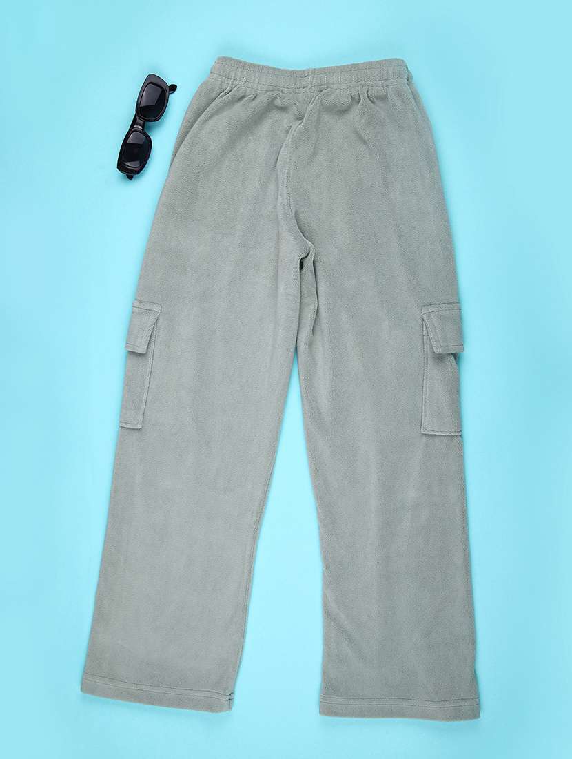 girls solid mid rise cargo - 22157686 -  Standard Image - 1