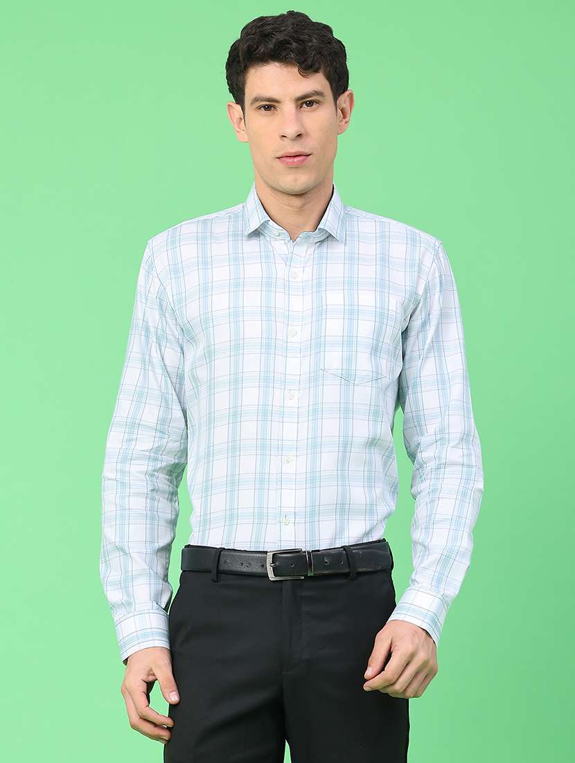 men checkered long sleeve slim fit formal shirt - 22157725 -  Standard Image - 1