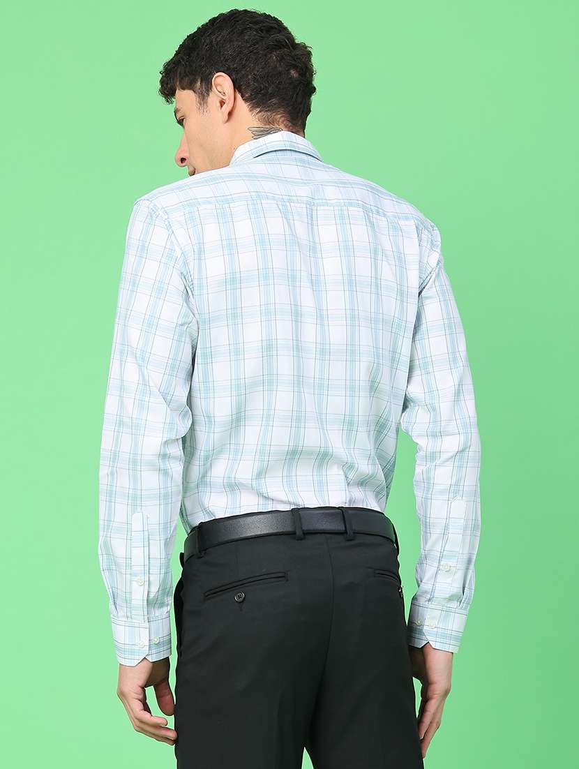 men checkered long sleeve slim fit formal shirt - 22157725 -  Standard Image - 4