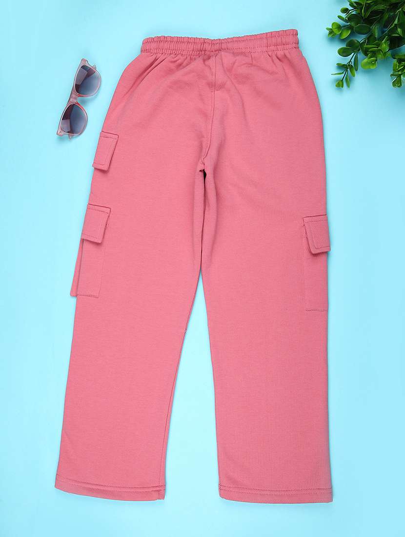 girls solid mid rise cargo - 22157772 -  Standard Image - 1