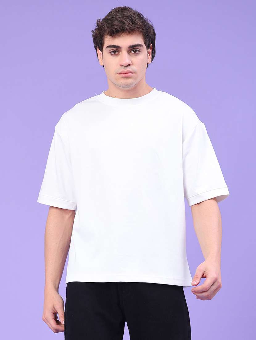 men solid short sleeve oversized t-shirt - 22158190 -  Standard Image - 1