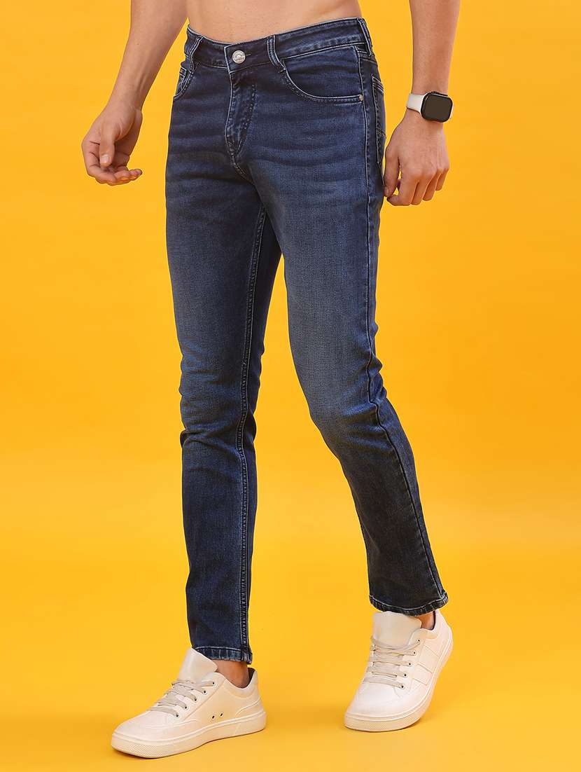 Men Washed Mid Rise Full Length Jeans - 22158278 -  Standard Image - 1
