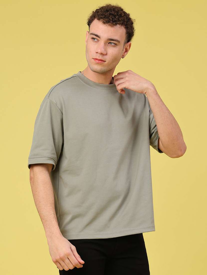 men solid short sleeve oversized t-shirt - 22158397 -  Standard Image - 1