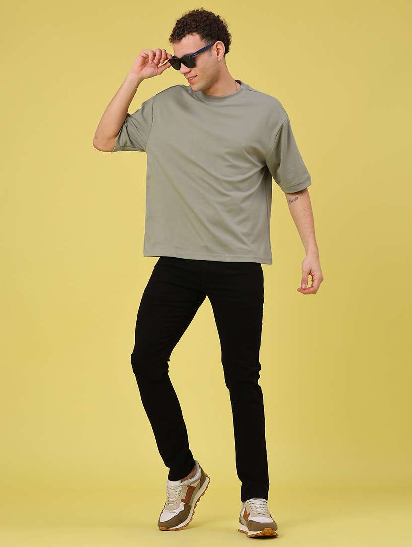 men solid short sleeve oversized t-shirt - 22158397 -  Standard Image - 4
