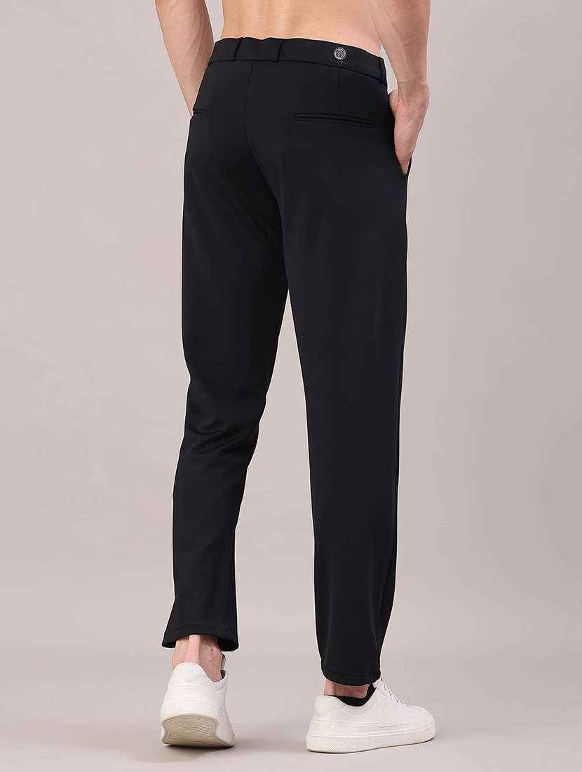 men solid mid rise chinos casual trouser - 22158426 -  Standard Image - 4