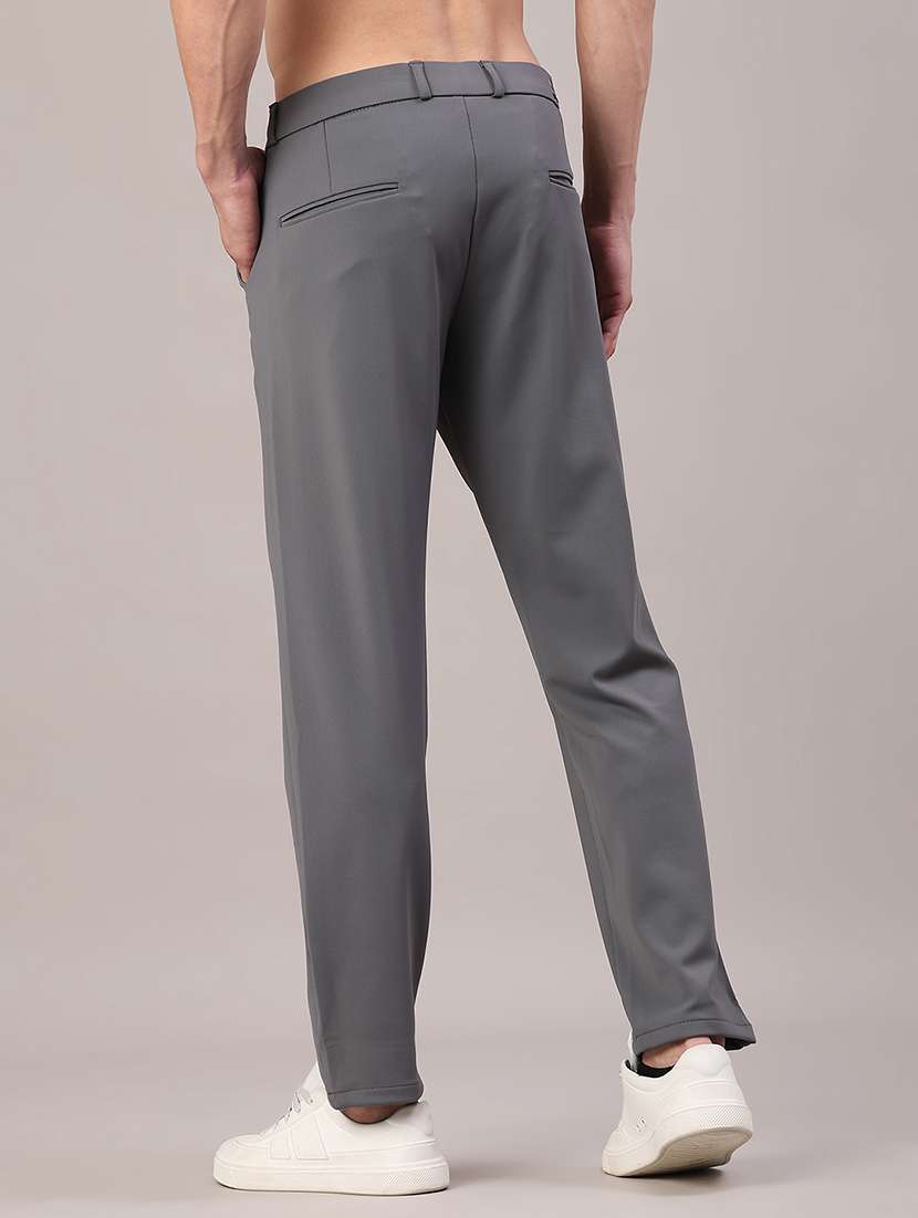 men solid mid rise chinos casual trouser - 22158427 -  Standard Image - 4