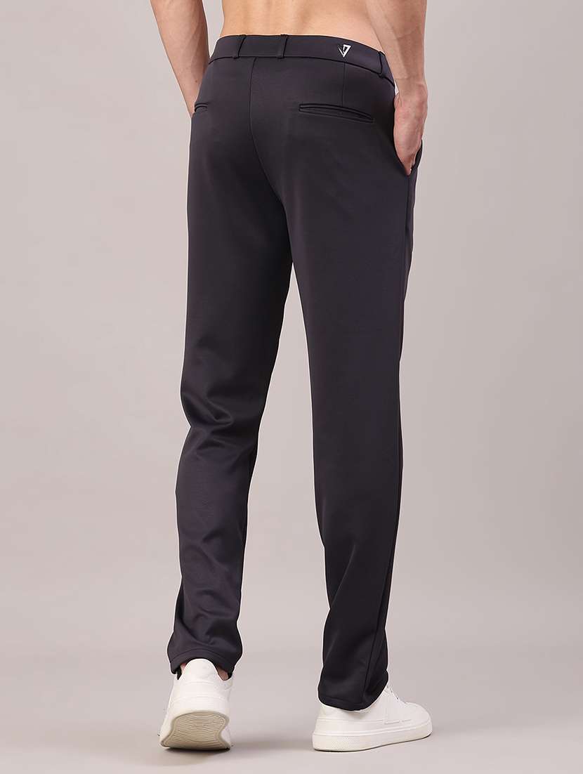 men solid mid rise chinos casual trouser - 22158431 -  Standard Image - 4