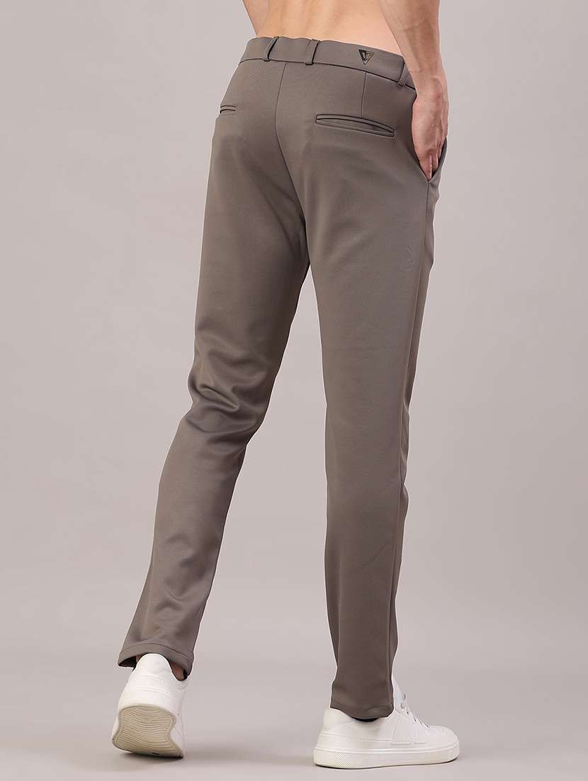 men solid mid rise chinos casual trouser - 22158432 -  Standard Image - 4