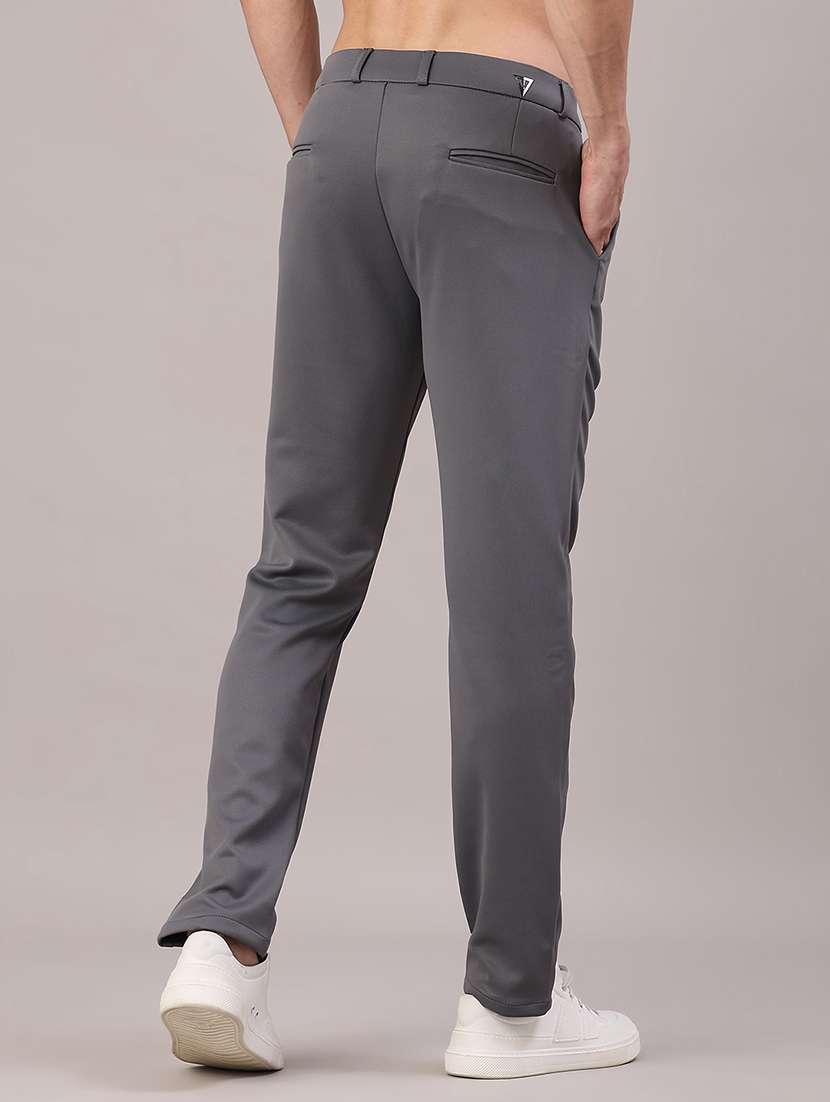 men solid mid rise chinos casual trouser - 22158433 -  Standard Image - 4