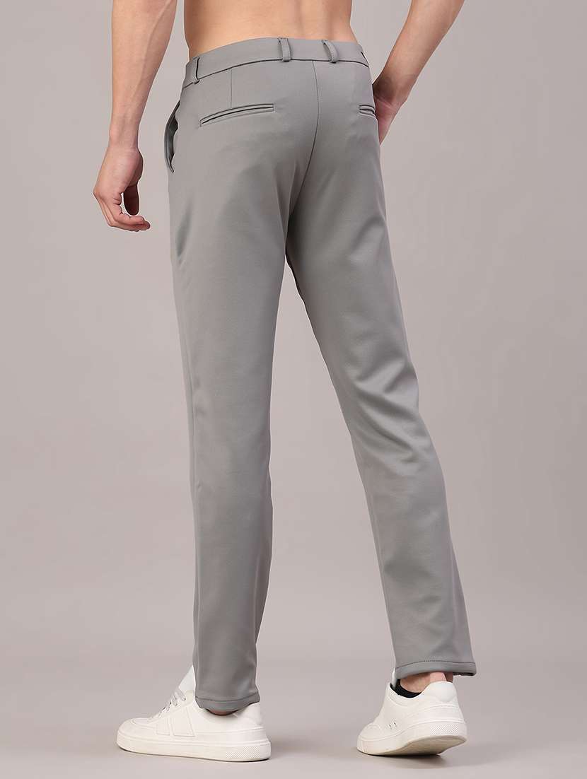 men solid mid rise chinos casual trouser - 22158434 -  Standard Image - 4