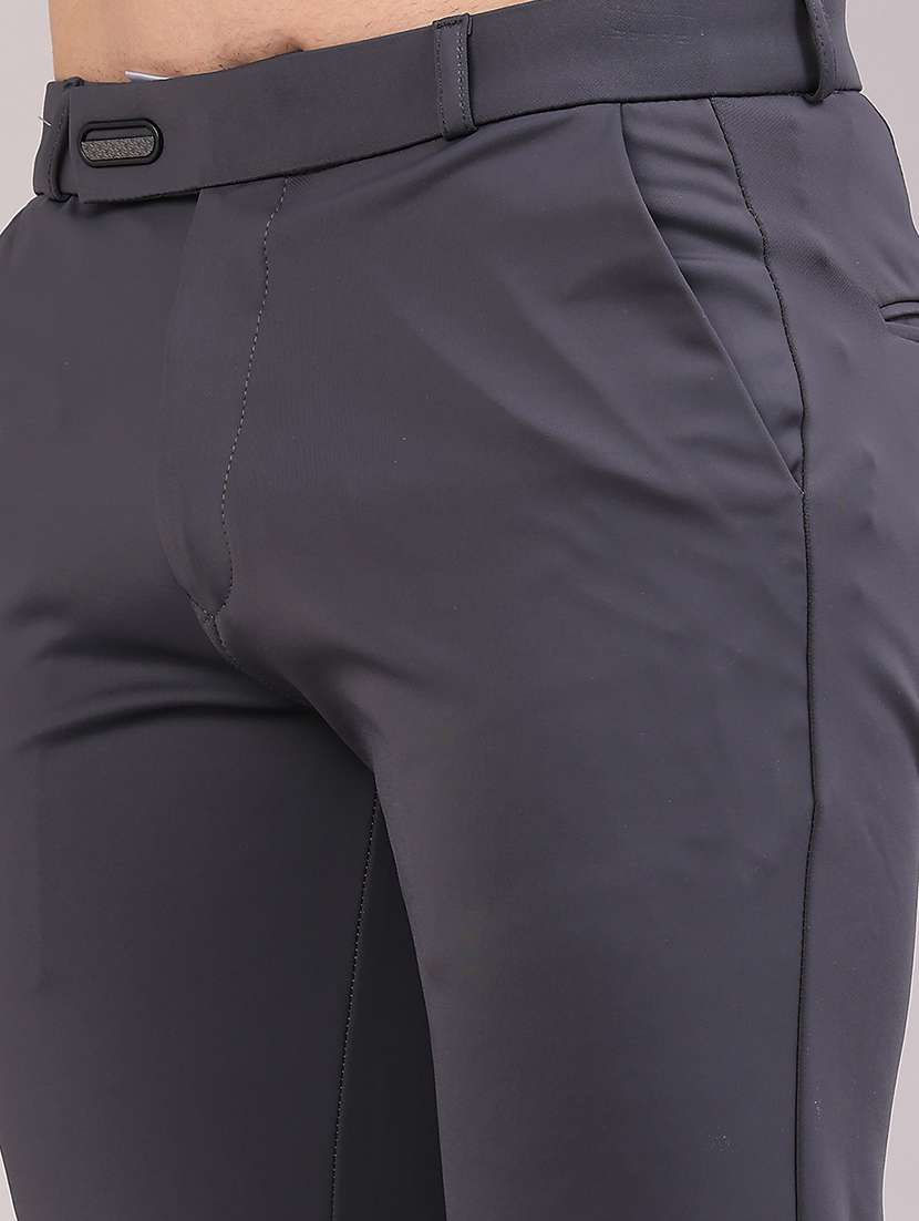 men solid mid rise slim fit casual chino - 22158438 -  Standard Image - 4