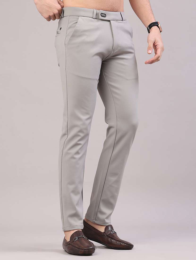 men solid mid rise slim fit casual chino - 22158439 -  Standard Image - 1