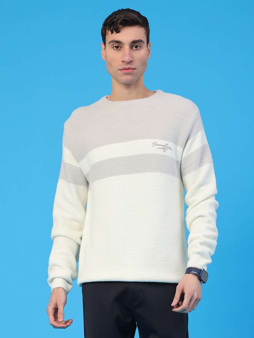 men color blocked long sleeve pullover - 22158470 -  Standard Image - 1