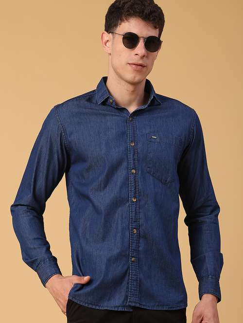 men solid long sleeve regualr fit casual shirt - 22158471 -  Standard Image - 0