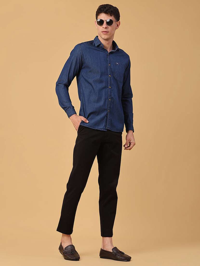 men solid long sleeve regualr fit casual shirt - 22158471 -  Standard Image - 4