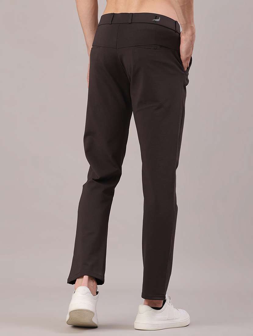 men solid mid rise chinos casual trouser - 22158504 -  Standard Image - 4