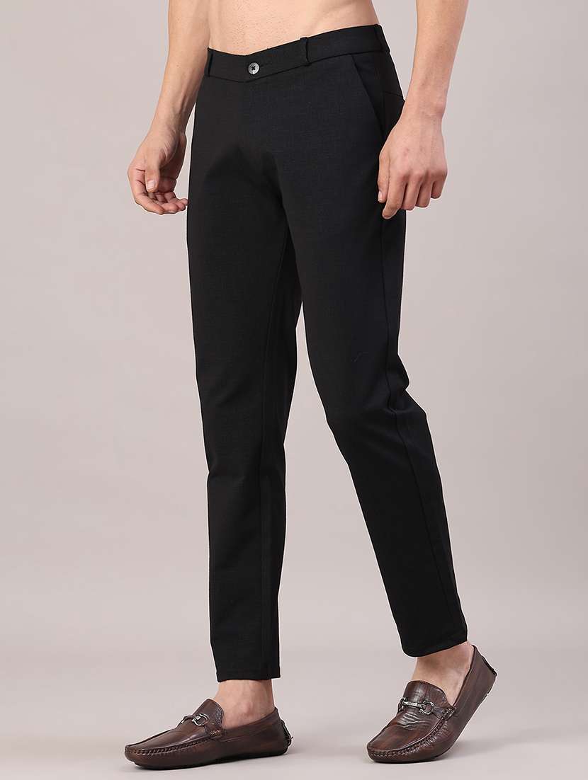 men solid mid rise chinos casual trouser - 22158505 -  Standard Image - 1